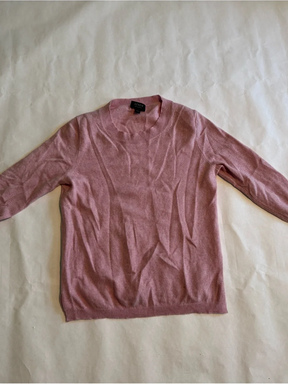J. Crew Lightweight Crewneck Sweater in Dusty Rose